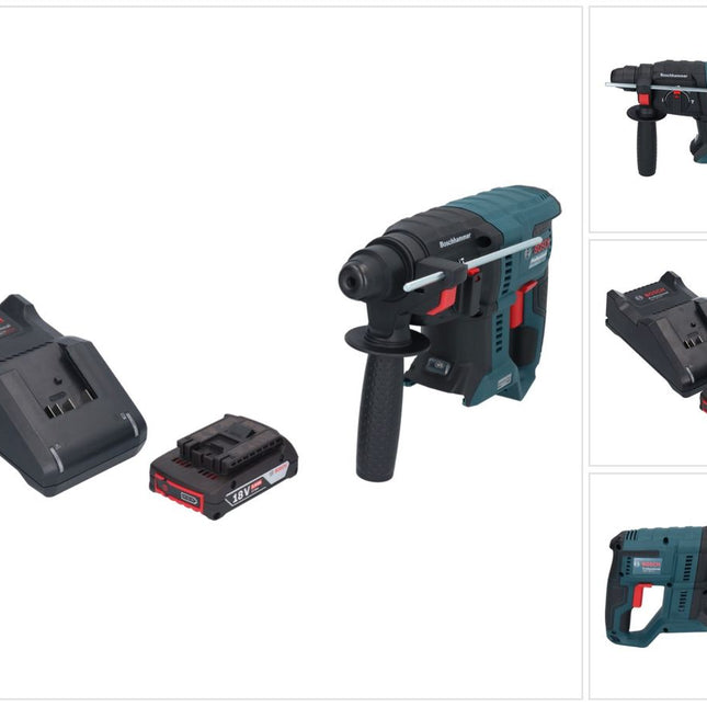 Bosch GBH 18V-21 Professional Akku Bohrhammer 18 V 2,0 J SDS plus Brushless + 1x Akku 2,0 Ah + Ladegerät