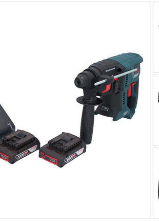 Bosch GBH 18V-21 Professional Akku Bohrhammer 18 V 2,0 J SDS plus Brushless + 2x Akku 2,0 Ah + Ladegerät