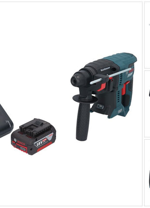 Bosch GBH 18V-21 Professional Akku Bohrhammer 18 V 2,0 J SDS plus Brushless + 1x Akku 4,0 Ah + Ladegerät