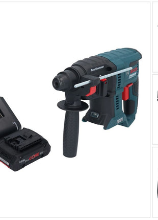 Bosch GBH 18V-21 Professional Akku Bohrhammer 18 V 2,0 J SDS plus Brushless + 1x ProCORE Akku 4,0 Ah + Ladegerät