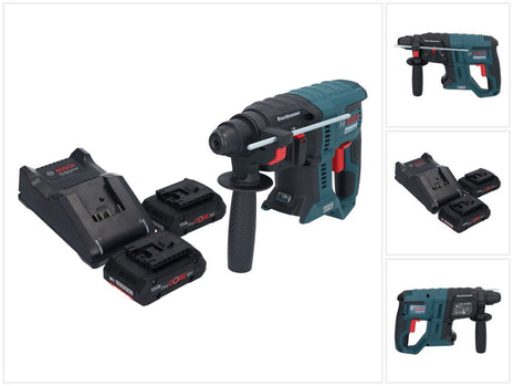 Bosch GBH 18V-21 Taladro percutor inalámbrico profesional 18 V 2,0 J SDS plus sin escobillas + 2x batería ProCORE 4,0 Ah + cargador