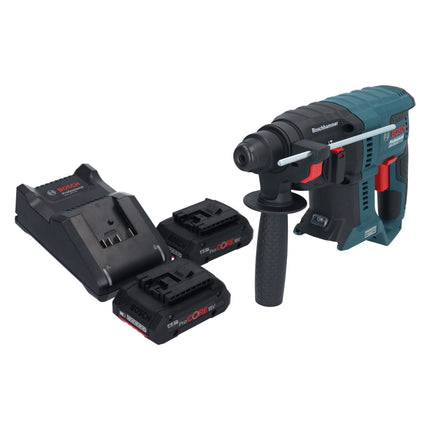 Bosch GBH 18V-21 Professional Akku Bohrhammer 18 V 2,0 J SDS plus Brushless + 2x ProCORE Akku 4,0 Ah + Ladegerät