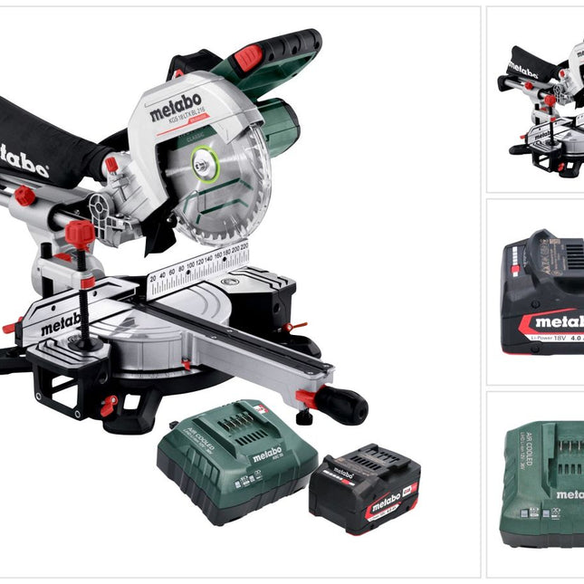 Metabo KGS 18 LTX BL 216 Akku Kappsäge 18 V 216 mm Brushless ( 614216920 ) + 1x Akku 4,0 Ah + Ladegerät