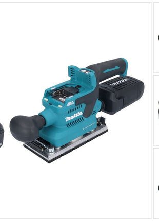 Makita DBO 382 M1 Akku Schwingschleifer 18 V 93 x 185 mm Brushless + 1x Akku 4,0 Ah - ohne Ladegerät