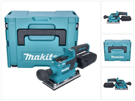 Makita DBO 382 ZJ Ponceuse vibrante sans fil 18 V 93 x 185 mm Brushless + Makpac - sans batterie, sans chargeur