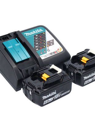 Makita DBO 382 RGJ ponceuse orbitale sur batterie 18 V 93 x 185 mm sans balais + 2x batteries 6,0 Ah + chargeur + Makpac