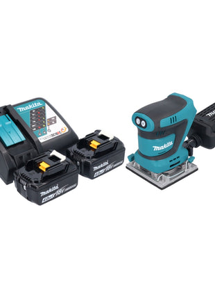 Lijadora orbital a batería Makita DBO 484 RM 18 V 112 x 102 mm + 2x baterías 4,0 Ah + cargador