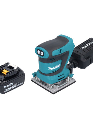 Makita DBO 484 T1 Akku Schwingschleifer 18 V 112 x 102 mm + 1x Akku 5,0 Ah - ohne Ladegerät