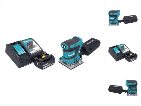 Makita DBO 484 RT1 Ponceuse vibrante sans fil 18 V 112 x 102 mm + 1x batterie 5,0 Ah + chargeur