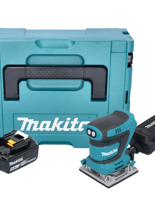 Makita DBO 484 T1J Akku Schwingschleifer 18 V 112 x 102 mm + 1x Akku 5,0 Ah + Makpac - ohne Ladegerät