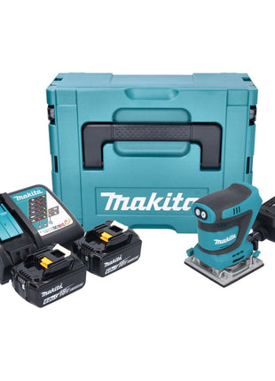 Lijadora orbital a batería Makita DBO 484 RGJ 18 V 112 x 102 mm + 2x baterías 6,0 Ah + cargador + Makpac