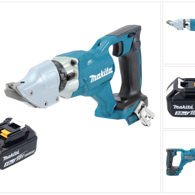 Makita DJS 200 F1 Akku Blechschere 18 V 2,0 mm Brushless + 1x Akku 3,0 Ah - ohne Ladegerät
