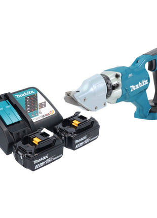 Makita DJS 200 RF Akku Blechschere 18 V 2,0 mm Brushless + 2x Akku 3,0 Ah + Ladegerät