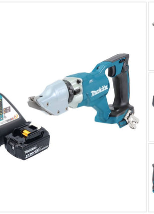 Makita DJS 200 RM1 batterie cisailles à tôle 18 V 2,0 mm brushless + 1x batterie 4,0 Ah + chargeur