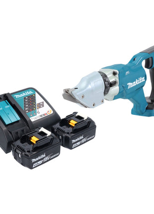 Makita DJS 200 RM Akku Blechschere 18 V 2,0 mm Brushless + 2x Akku 4,0 Ah + Ladegerät