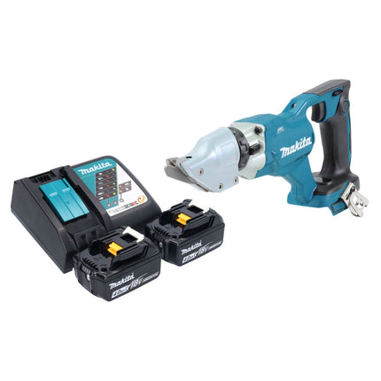 Makita DJS 200 RM Akku Blechschere 18 V 2,0 mm Brushless + 2x Akku 4,0 Ah + Ladegerät