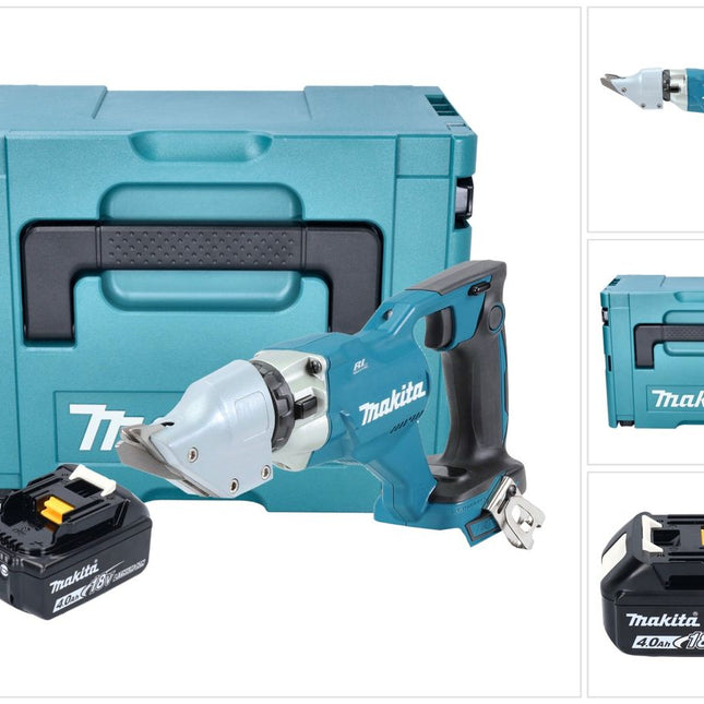 Makita DJS 200 M1J Akku Blechschere 18 V 2,0 mm Brushless + 1x Akku 4,0 Ah + Makpac - ohne Ladegerät