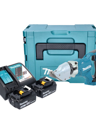 Makita DJS 200 RMJ batterie cisailles à tôle 18 V 2,0 mm brushless + 2x batteries 4,0 Ah + chargeur + Makpac