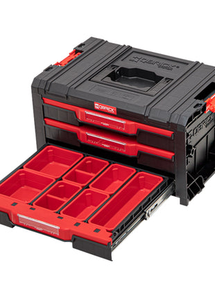 Qbrick System PRO Drawer 3 Toolbox 2.0 Expert stapelbar 450 x 310 x 244 mm 3x 4,5 l IP54 mit drei Schubläden 21 Inlays