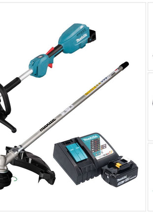 Makita DUX 18 RTX1 Akku Multifunktionsantrieb 18 V Brushless + 1x Akku 5,0 Ah + Ladegerät