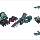 Metabo MS 18 LTX 15 Akku Gehölzsäge 18 V 15 cm 5 m/s + 2x Akku 2,0 Ah + Ladegerät
