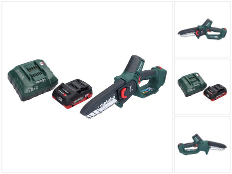 Metabo MS 18 LTX 15 sega da potatura a batteria 18 V 15 cm 5 m/s + 1x batteria ricaricabile 4,0 Ah + caricatore