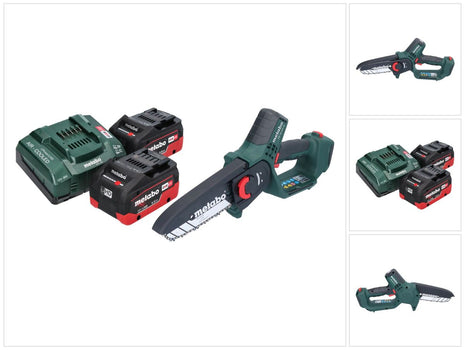 Metabo MS 18 LTX 15 Akku Gehölzsäge 18 V 15 cm 5 m/s + 2x Akku 5,5 Ah + Ladegerät