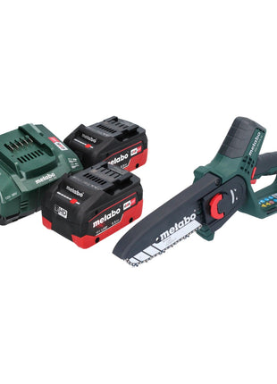 Scie à bois à batterie Metabo MS 18 LTX 15 18 V 15 cm 5 m/s + 2x batterie 5,5 Ah + chargeur