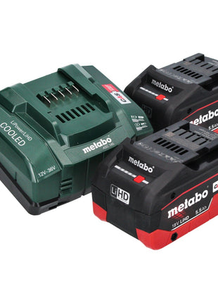 Scie à bois à batterie Metabo MS 18 LTX 15 18 V 15 cm 5 m/s + 2x batterie 5,5 Ah + chargeur