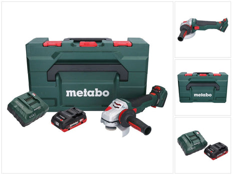 Metabo WVB 18 LTX BL 15-125 Szybka akumulatorowa szlifierka kątowa 18 V 125 mm bezszczotkowa + 1x akumulator 4,0 Ah + ładowarka + metaBOX