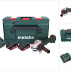Metabo WVB 18 LTX BL 15-125 Quick Akku Winkelschleifer 18 V 125 mm Brushless + 2x Akku 4,0 Ah + Ladegerät + metaBOX