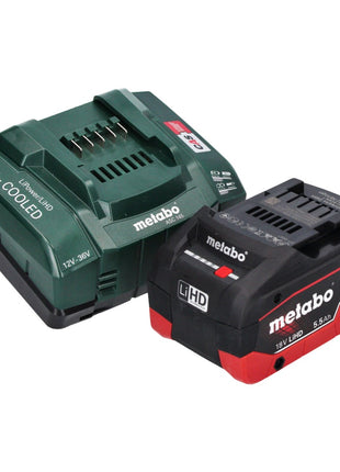 Metabo WVB 18 LTX BL 15-125 Quick Akku Winkelschleifer 18 V 125 mm Brushless + 1x Akku 5,5 Ah + Ladegerät + metaBOX