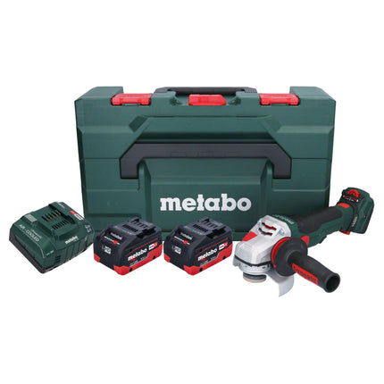 Metabo WVB 18 LTX BL 15-125 Quick Akku Winkelschleifer 18 V 125 mm ( 601731660 ) Brushless + 2x Akku 5,5 Ah + Ladegerät + metaBOX