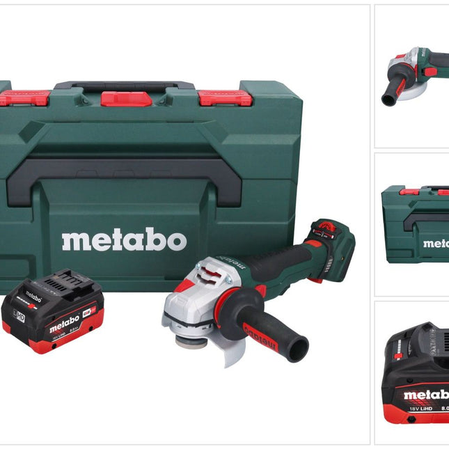 Metabo WVB 18 LTX BL 15-125 Quick Akku Winkelschleifer 18 V 125 mm Brushless + 1x Akku 8,0 Ah + metaBOX - ohne Ladegerät