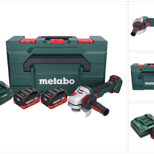 Metabo WVB 18 LTX BL 15-125 Quick Akku Winkelschleifer 18 V 125 mm Brushless + 2x Akku 8,0 Ah + Ladegerät + metaBOX