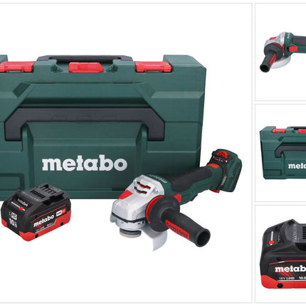 Metabo WVB 18 LTX BL 15-125 Quick Akku Winkelschleifer 18 V 125 mm Brushless + 1x Akku 10,0 Ah + metaBOX - ohne Ladegerät
