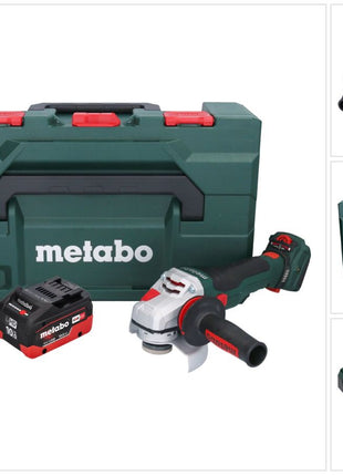 Metabo WVB 18 LTX BL 15-125 Quick Akku Winkelschleifer 18 V 125 mm Brushless + 1x Akku 10,0 Ah + Ladegerät + metaBOX