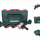 Metabo WVB 18 LTX BL 15-125 Quick Akku Winkelschleifer 18 V 125 mm Brushless + 2x Akku 10,0 Ah + Ladegerät + metaBOX