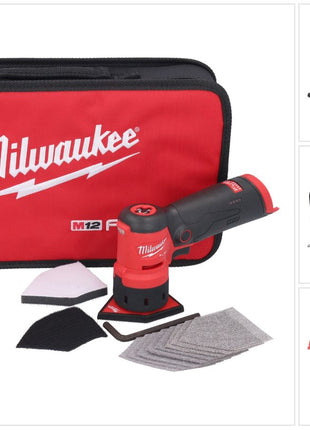 Milwaukee M12 FDSS-0B akumulatorowa szlifierka punktowa 12 V 88,8 x 63,5 mm solo ( 4933479680 ) - bez akumulatora, bez ładowarki