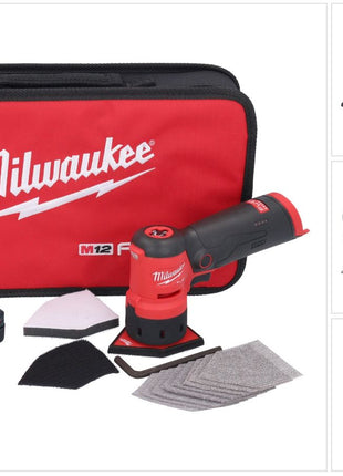 Milwaukee M12 FDSS-601B Akku Punktschleifer 12 V 88,8 x 63,5 mm + 1x Akku 6,0 Ah - ohne Ladegerät