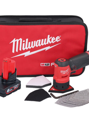 Milwaukee M12 FDSS-601B Akku Punktschleifer 12 V 88,8 x 63,5 mm + 1x Akku 6,0 Ah - ohne Ladegerät