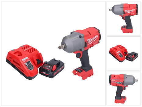 Milwaukee M18 FHIWF12-301 akumulatorowy klucz udarowy 18 V 1356 Nm 1/2" bezszczotkowy + 1x akumulator 3,0 Ah + ładowarka