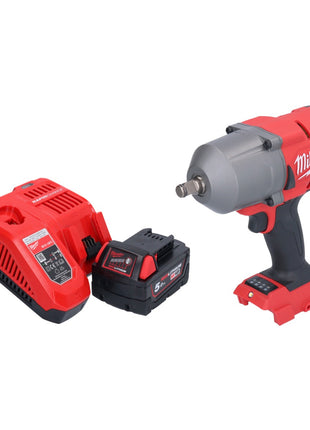 Llave de impacto a batería Milwaukee M18 FHIWF12-501 18 V 1356 Nm 1/2" sin escobillas + 1x batería 5,0 Ah + cargador