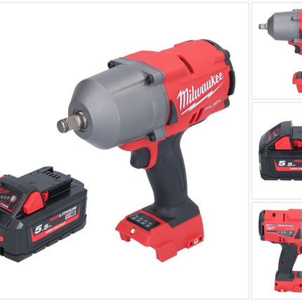 Milwaukee M18 FHIWF12-551 Akku Schlagschrauber 18 V 1356 Nm 1/2" Brushless + 1x Akku 5,5 Ah - ohne Ladegerät