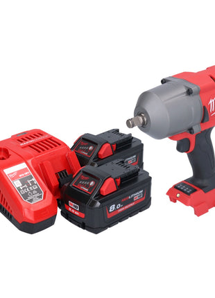 Llave de impacto a batería Milwaukee M18 FHIWF12-802 18 V 1356 Nm 1/2" sin escobillas + 2x batería 8,0 Ah + cargador