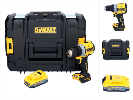 DeWalt DCD 800 NT Akku Bohrschrauber 18 V 90 Nm Brushless + 1x Akku 1,7 Ah + TSTAK - ohne Ladegerät