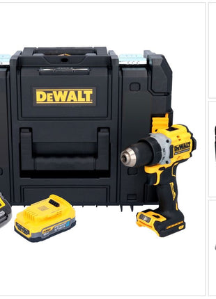 Perceuse-visseuse sans fil DeWalt DCD 800 E1T 18 V 90 Nm sans balais + 1x batterie 1,7 Ah + chargeur + TSTAK