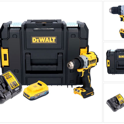 DeWalt DCD 800 E1T Akku Bohrschrauber 18 V 90 Nm Brushless + 1x Akku 1,7 Ah + Ladegerät + TSTAK