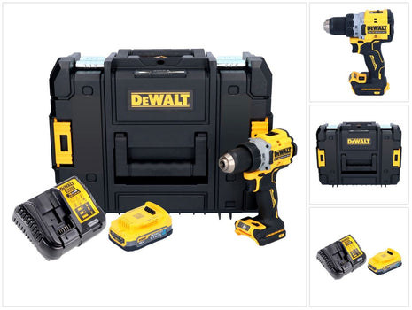 DeWalt DCD 800 E1T Akku Bohrschrauber 18 V 90 Nm Brushless + 1x Akku 1,7 Ah + Ladegerät + TSTAK