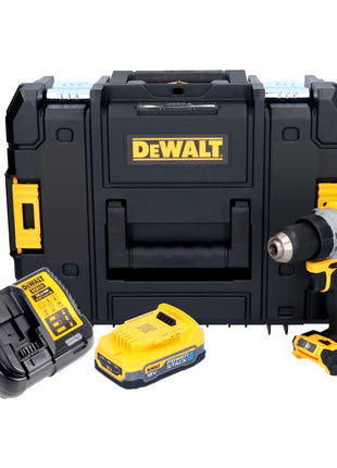 Perceuse-visseuse sans fil DeWalt DCD 800 E2T 18 V 90 Nm sans balais + 2x batteries 1,7 Ah + chargeur + TSTAK